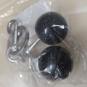 Sparkling Black Cherry Bag Charm/Key Holder with Gold Hardware